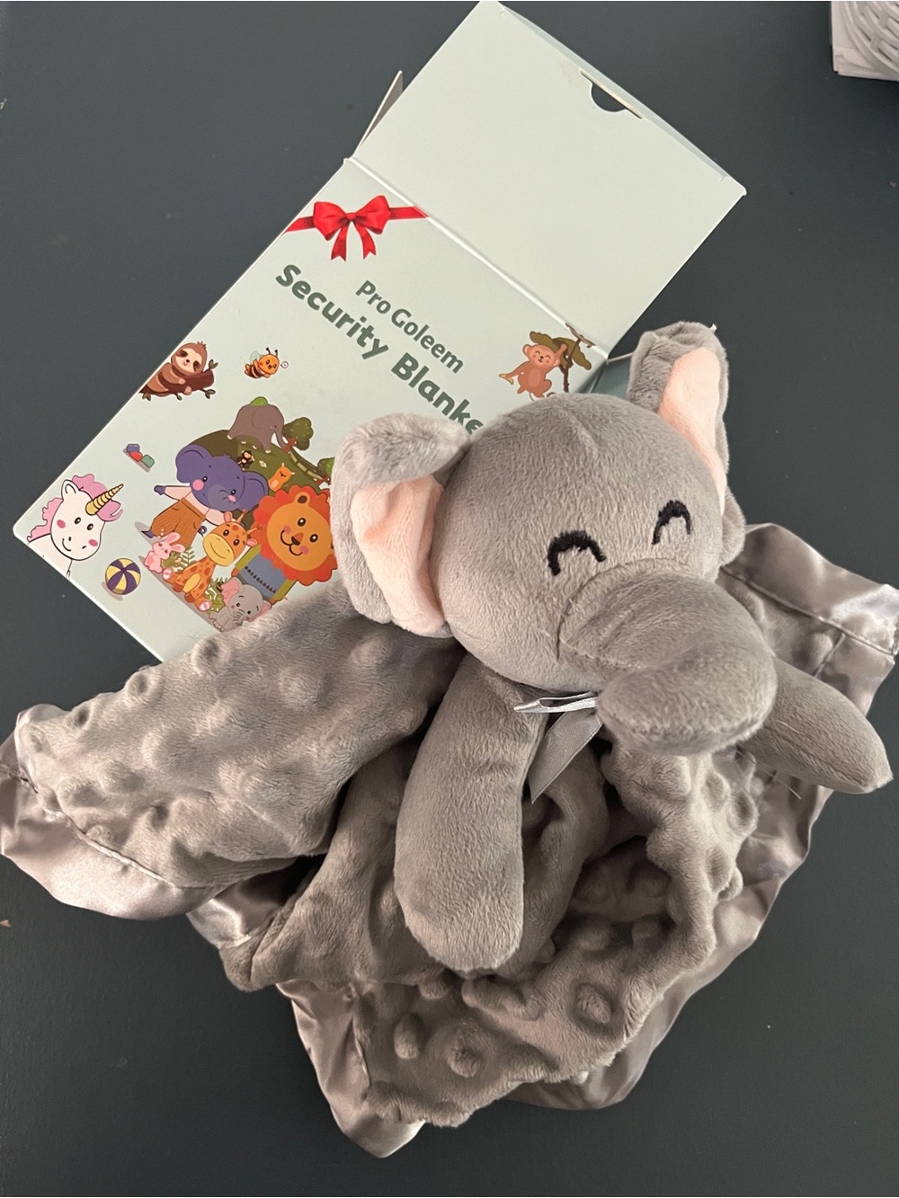 NEW Pro Goleem Elephant Security Blanket Plush Toy stuffed animal stuffie lovey